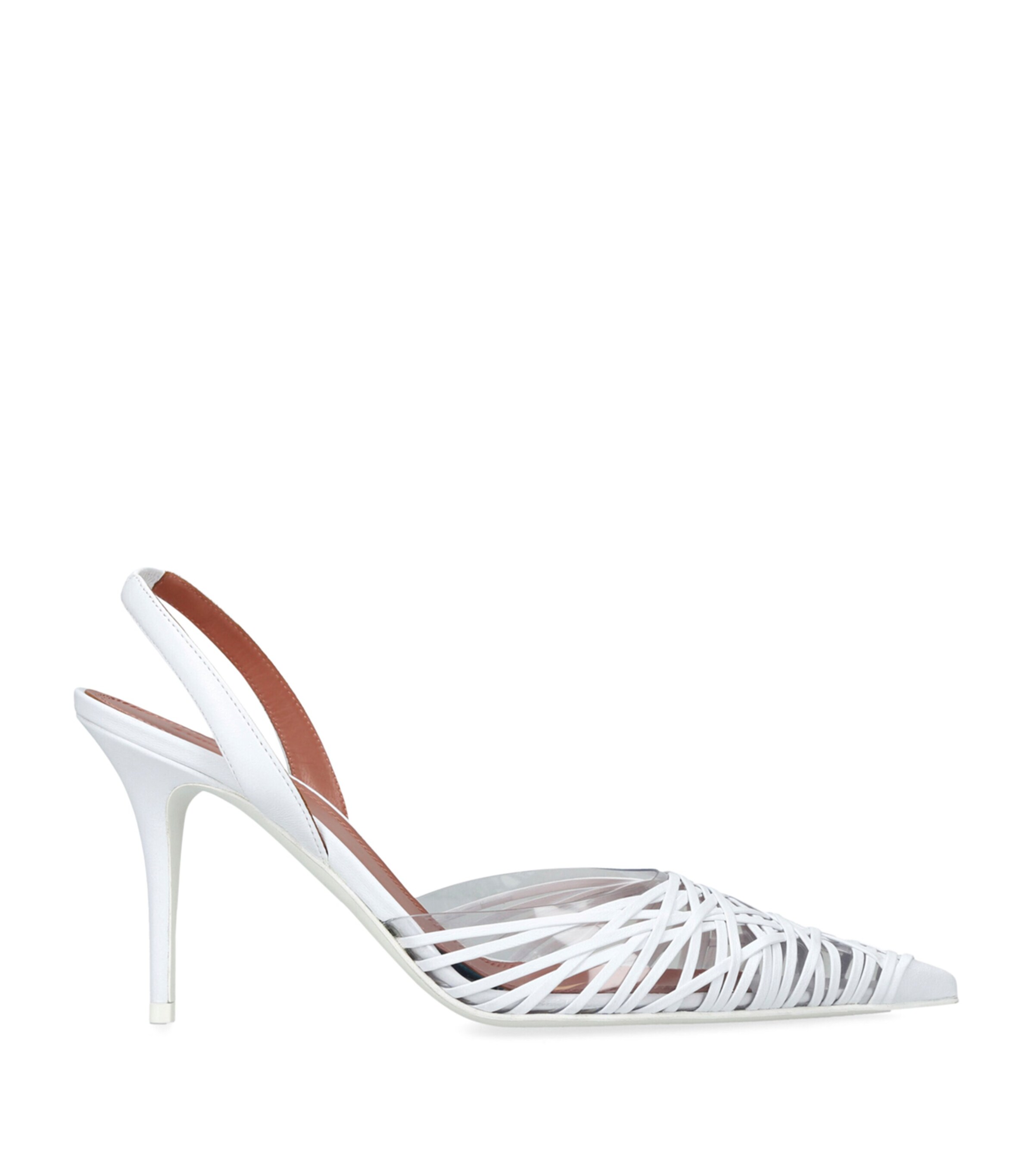 Leather Lori Slingback Pumps 90 WHITE Image 1