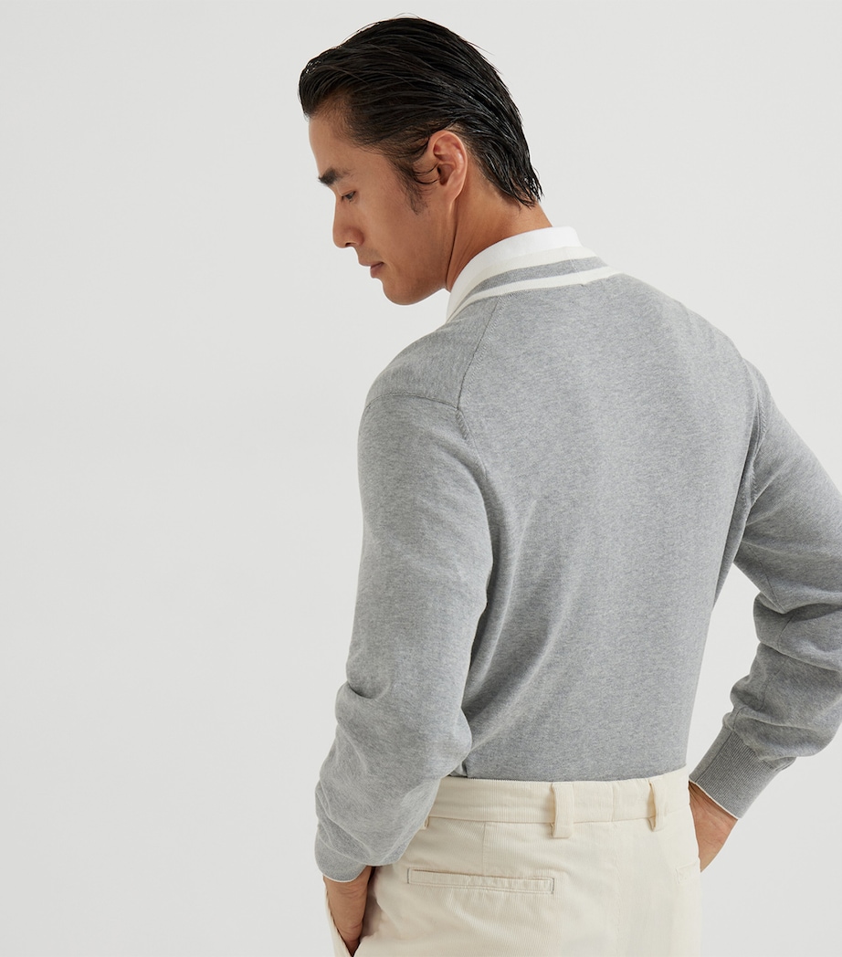 Cotton V-Neck Cardigan CP157 Image 3