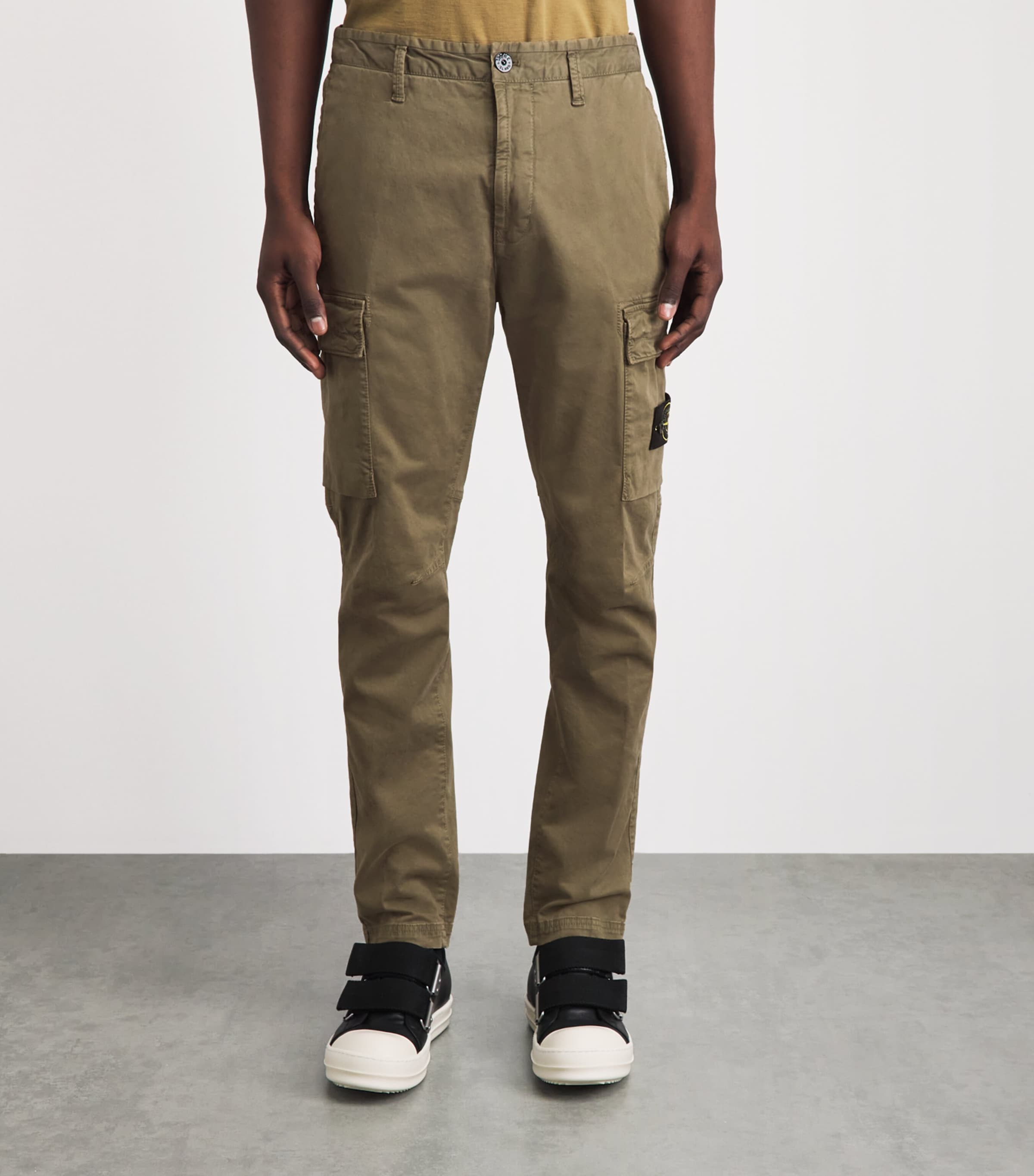 Stone Island Mens Stretch Organic Cotton Cargo Trousers Image 4