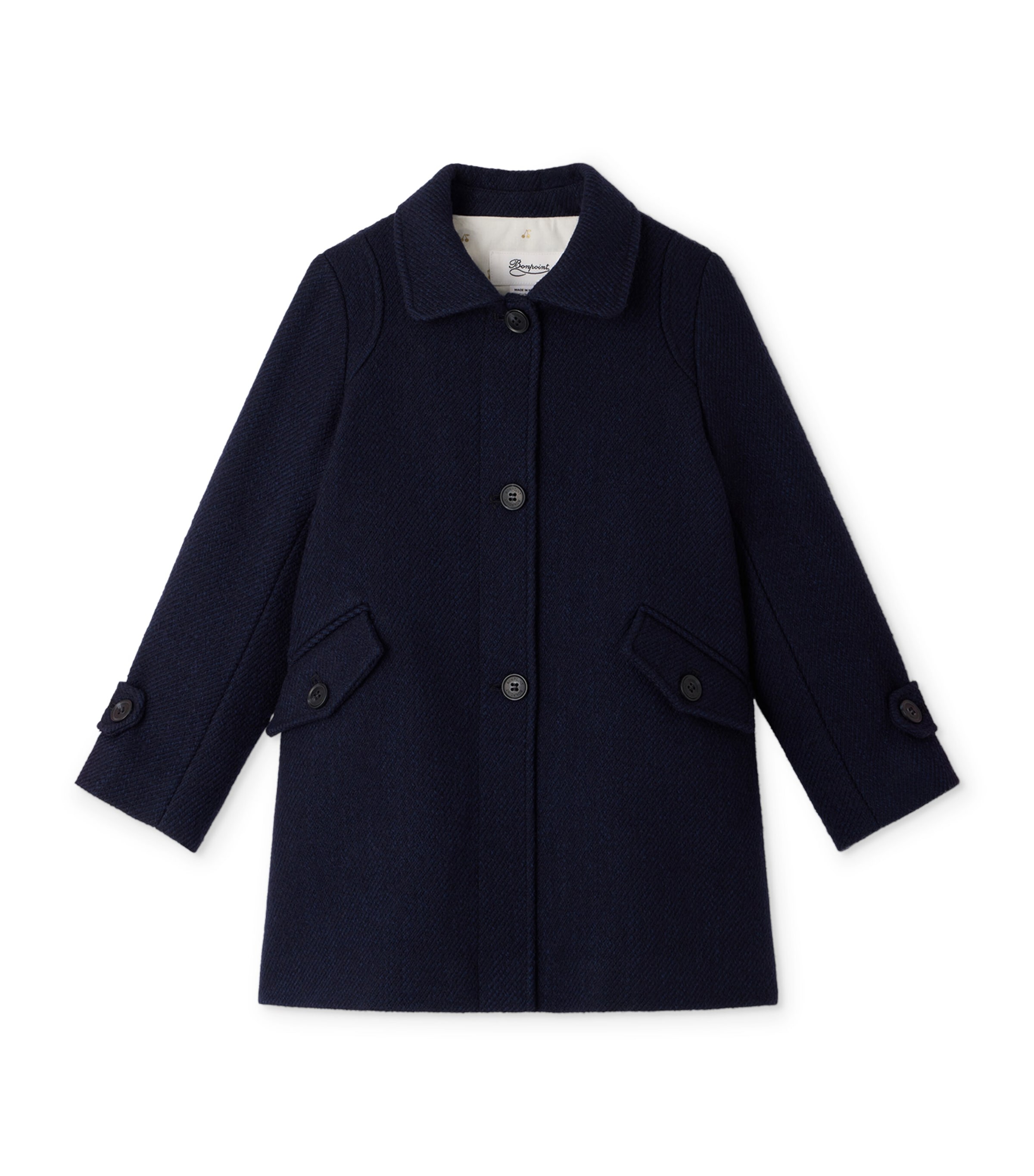 Bonpoint Cotton-Wool Coat (4-8 Years) Marine Image 1