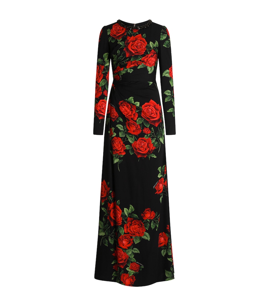 Dolce&Gabbana Womens Rose-Print Maxi Dress Rose Rosse F.n Image 1
