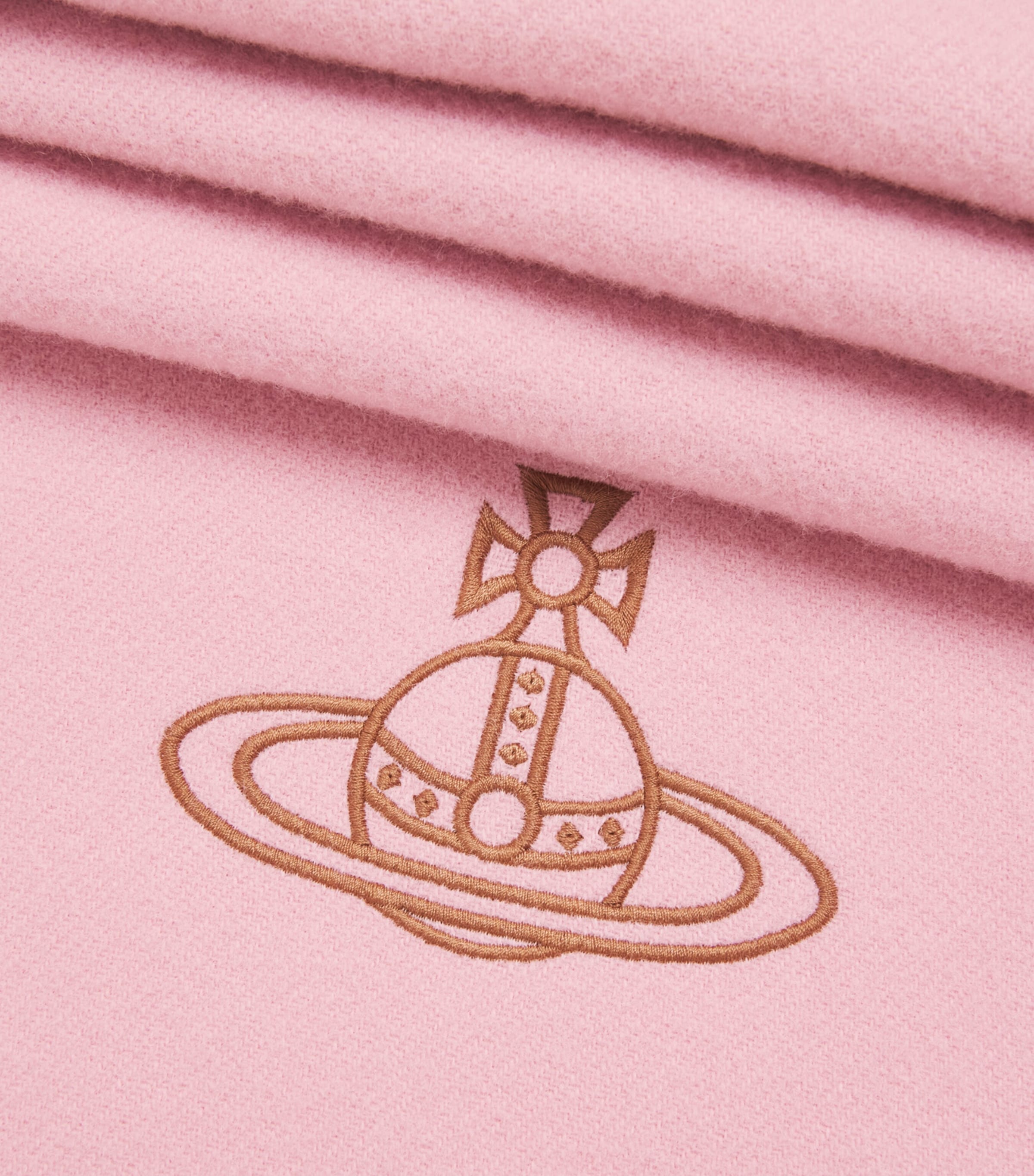 Vivienne Westwood Wool Embroidered Orb Scarf Pink Image 4