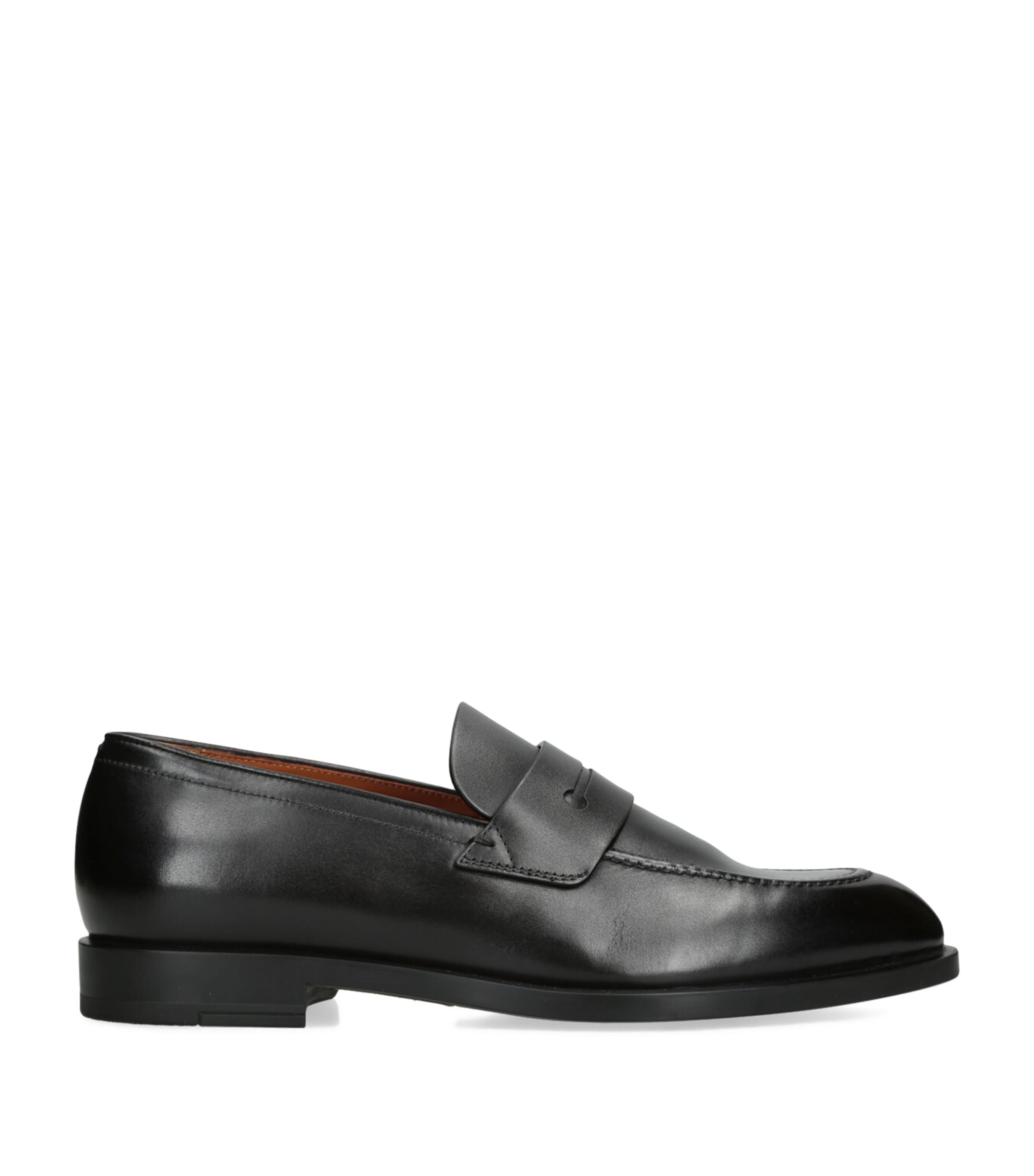 Zegna Leather L'Asola Loafers Black