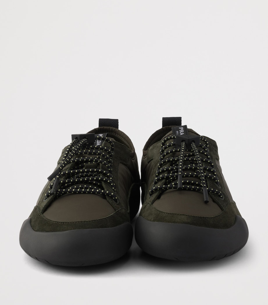 Prada Re-Nylon-Suede Speedrock Sneakers Green Image 5
