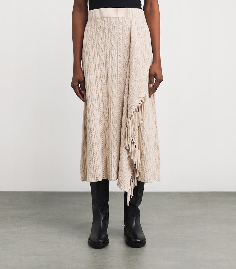 Cotton-Wool Kara Midi Skirt SAND Image 3