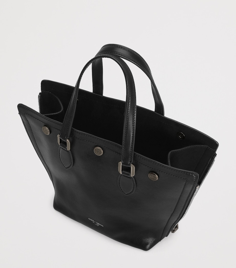 Leather Atene Tote Bag 80999-BLACK Image 6