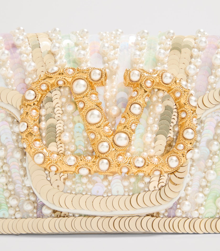 Valentino Garavani Small Embellished Locò Shoulder Bag Image 6