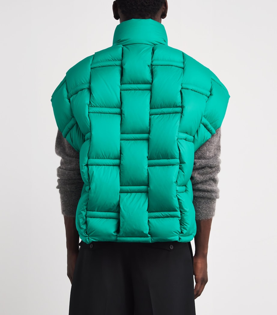 3D Down-Filled Puffer Gilet GREEN Image 4