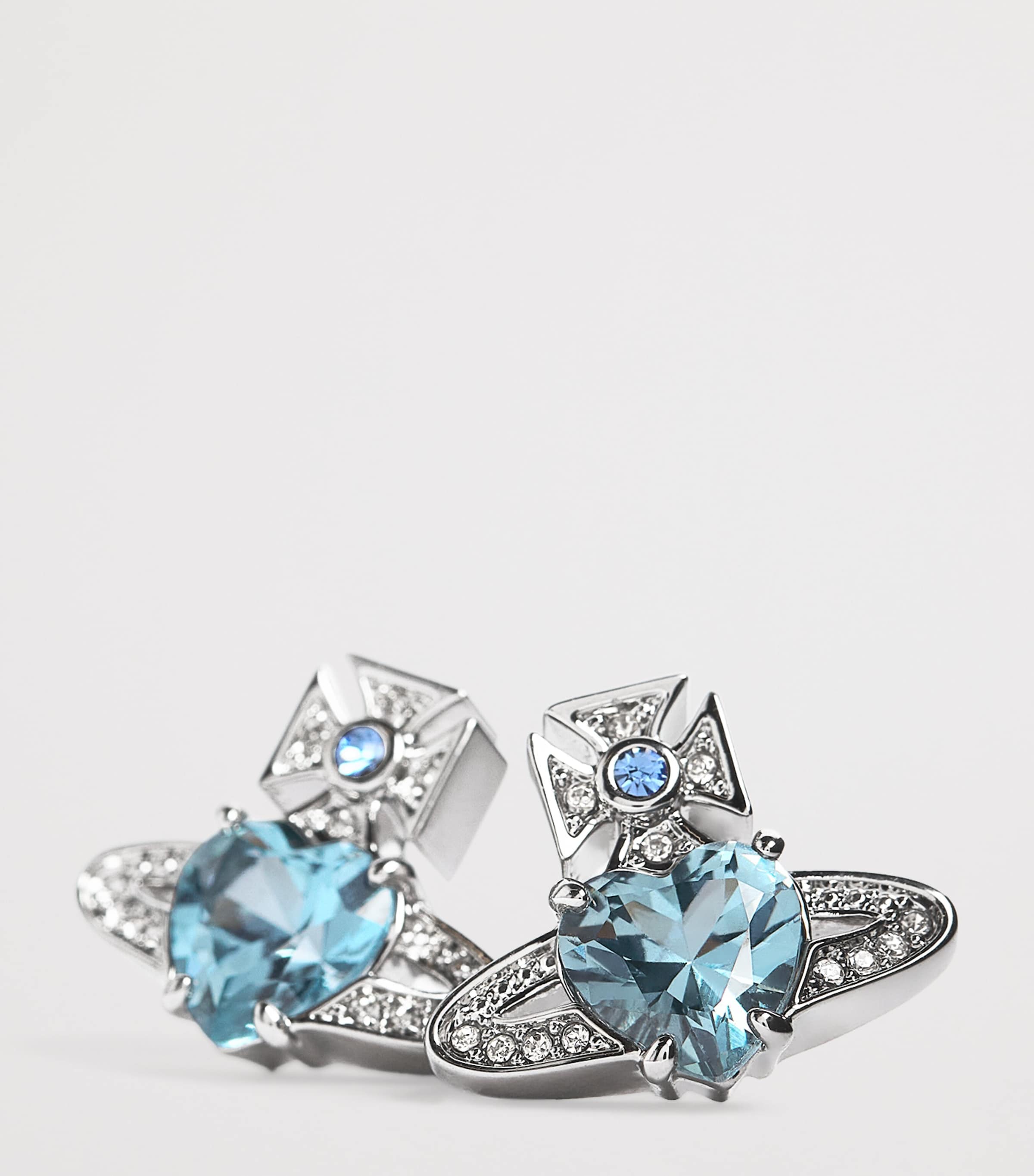 Ariella Stud Earrings PLATNIUM/AQUARMARINE Image 5