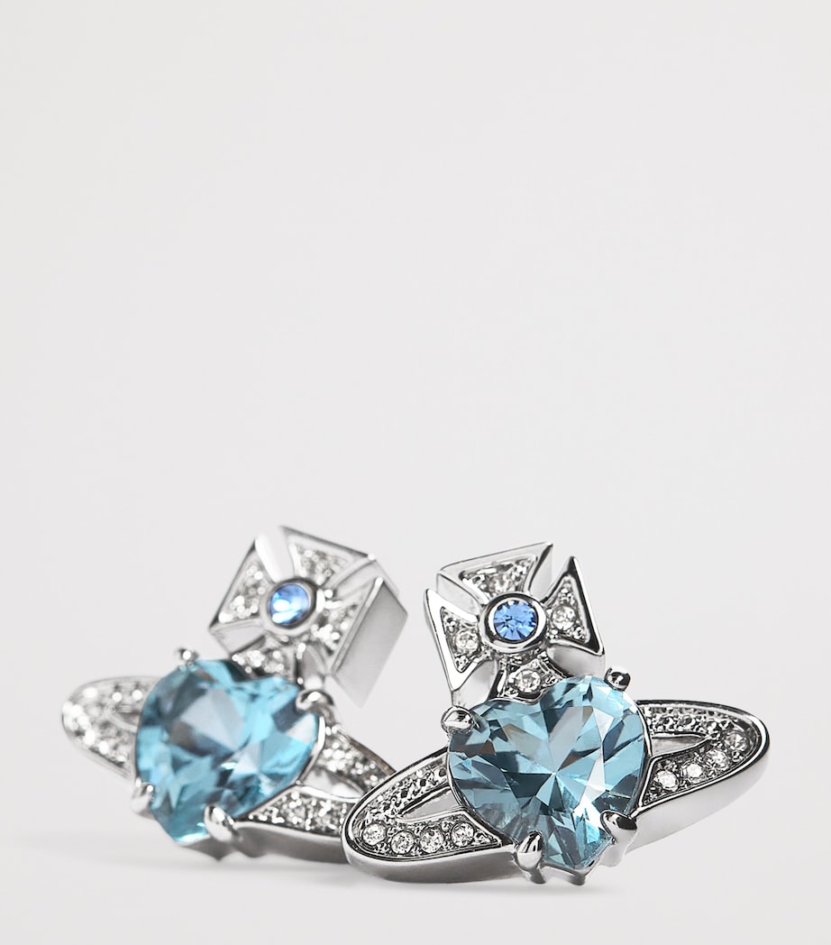 Ariella Stud Earrings PLATNIUM/AQUARMARINE Image 5