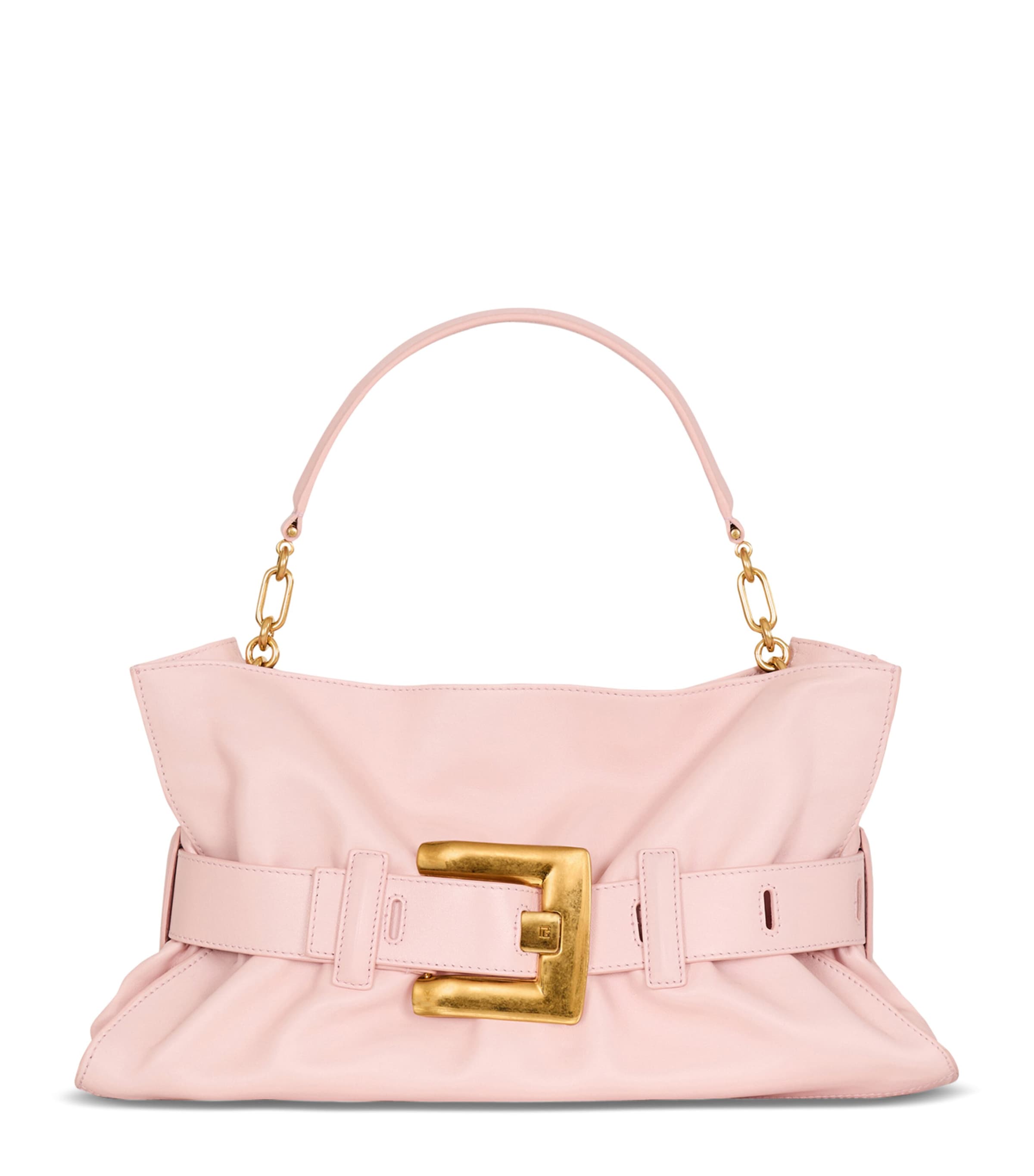 Balmain Medium Leather Anthem Shoulder Bag Rose Pale Image 1