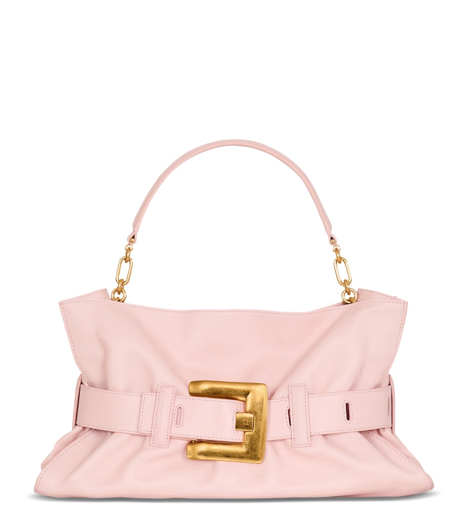 Balmain Medium Leather Anthem Shoulder Bag Rose Pale Image 1