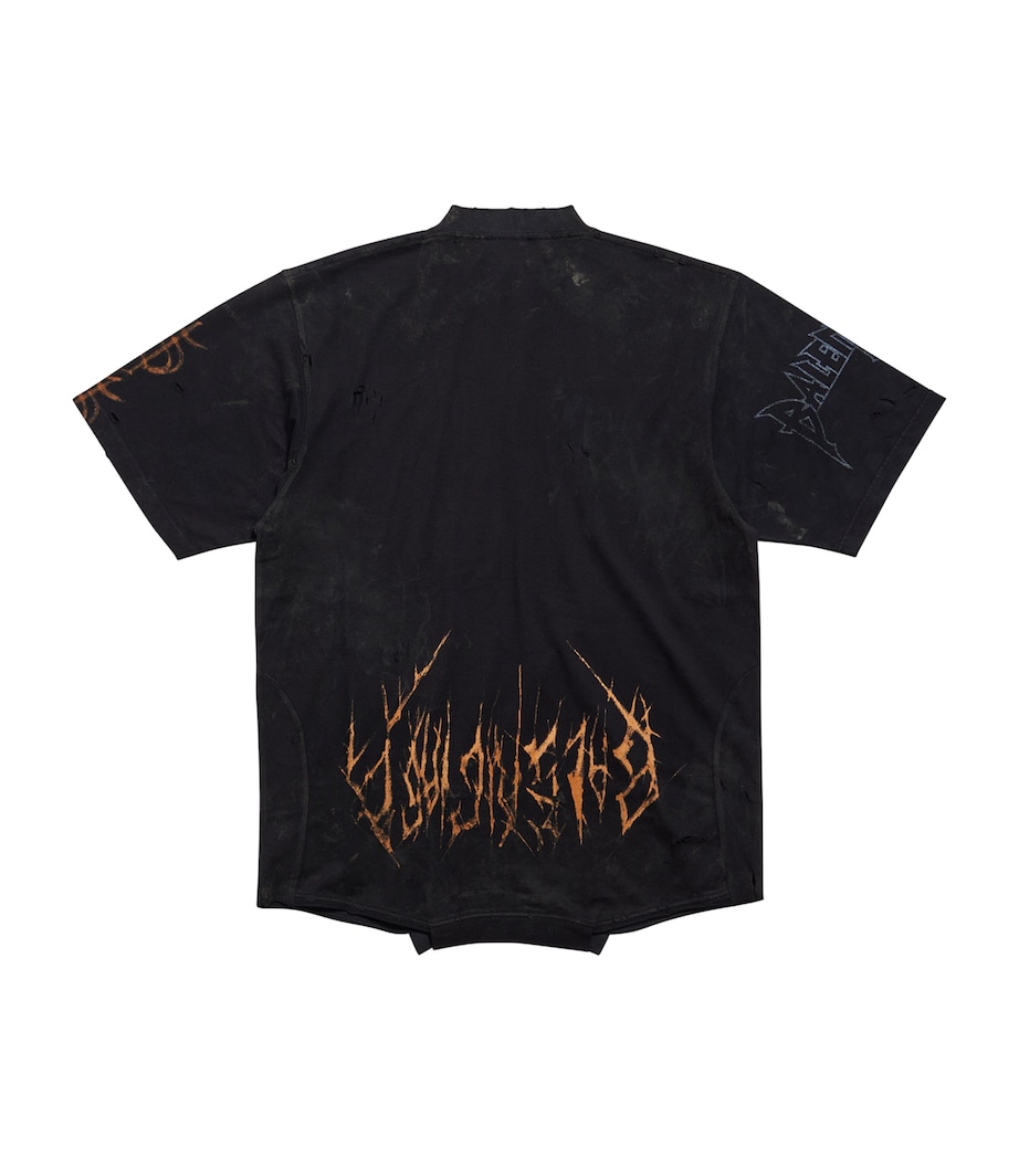 Balenciaga Mens Paris Moon Upside-Down T-Shirt Image 2