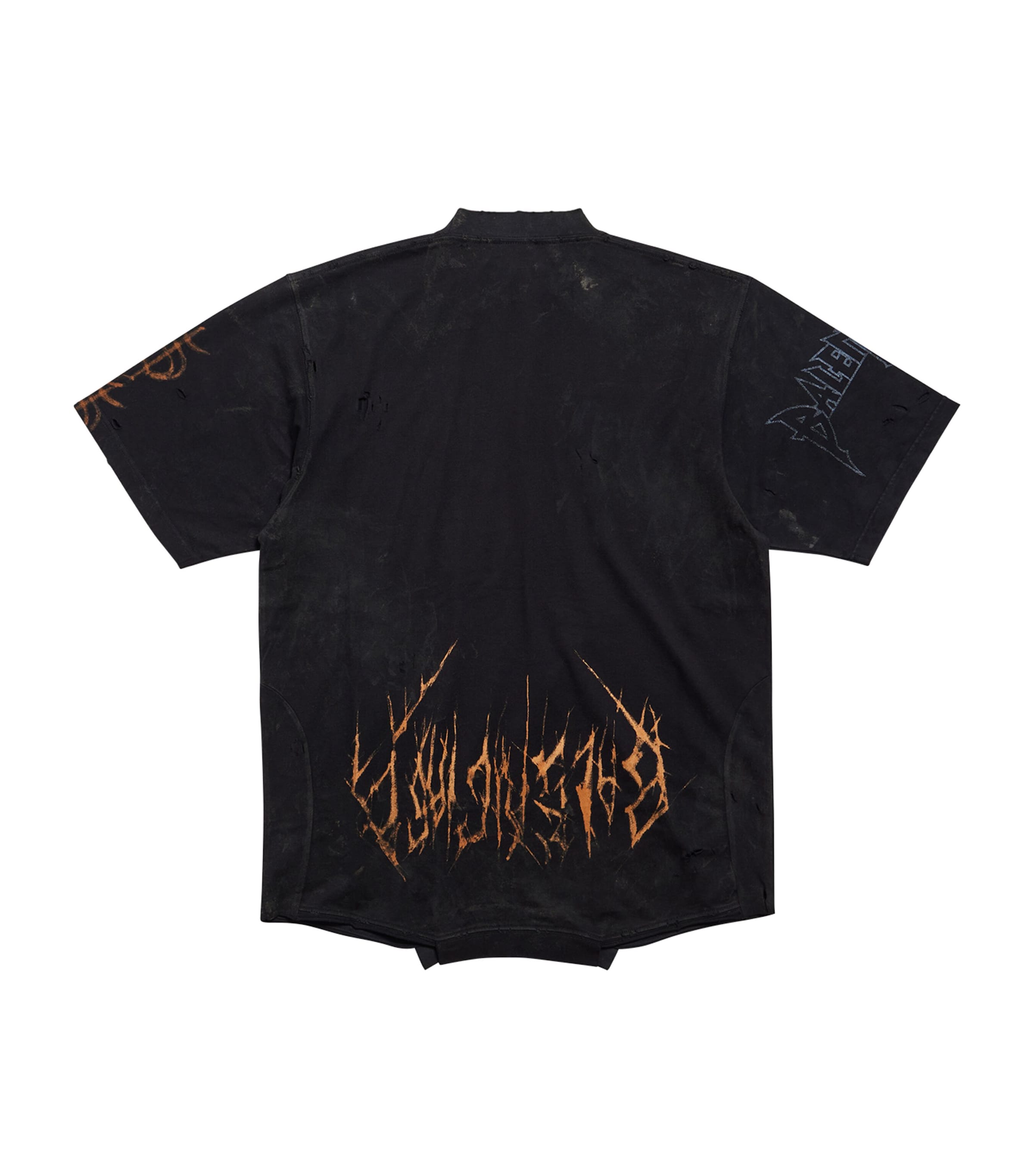 Balenciaga Black Paris Moon Upside-Down T-Shirt | Harrods UK
