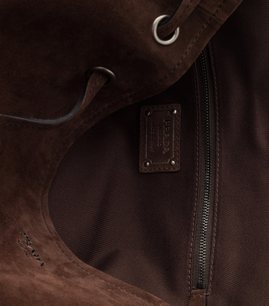 Prada Large Suede Route Shoulder Bag Brown Image 4