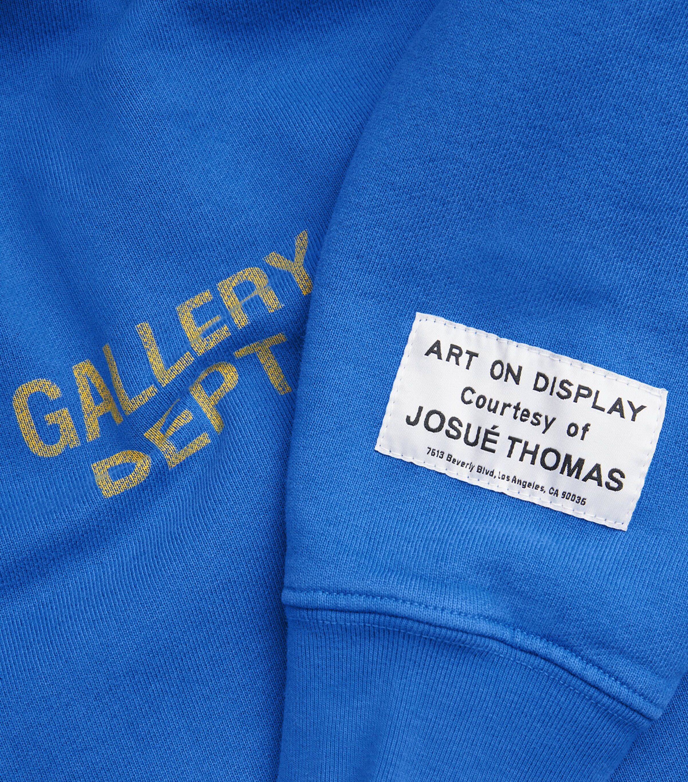 GALLERY DEPT. Mens Cotton Logo 90s Hoodie Royal Image 5