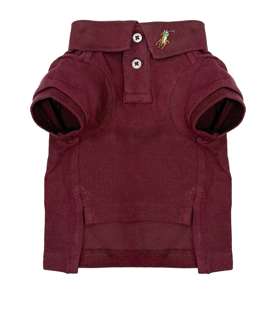 Cotton Mesh Dog Polo Shirt (Extra Small) RED WINE Image 1