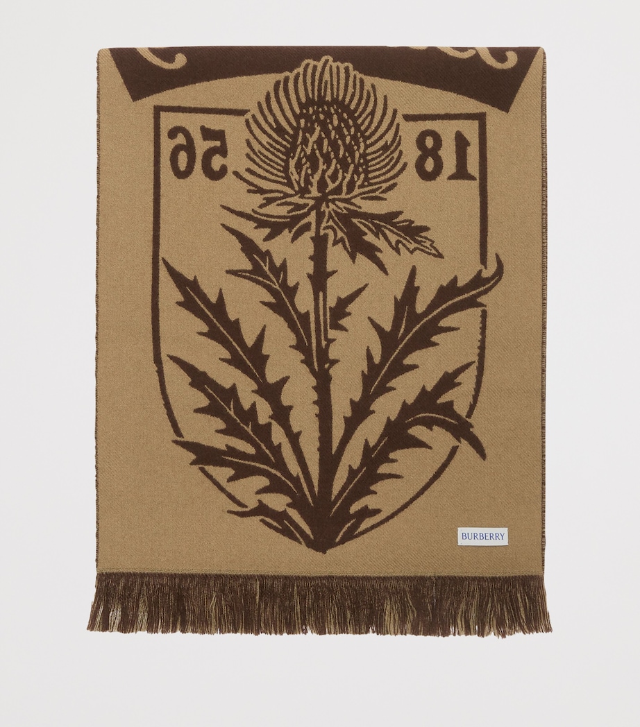 Wool Thistle Shield Scarf TREACLE BROWN Image 3