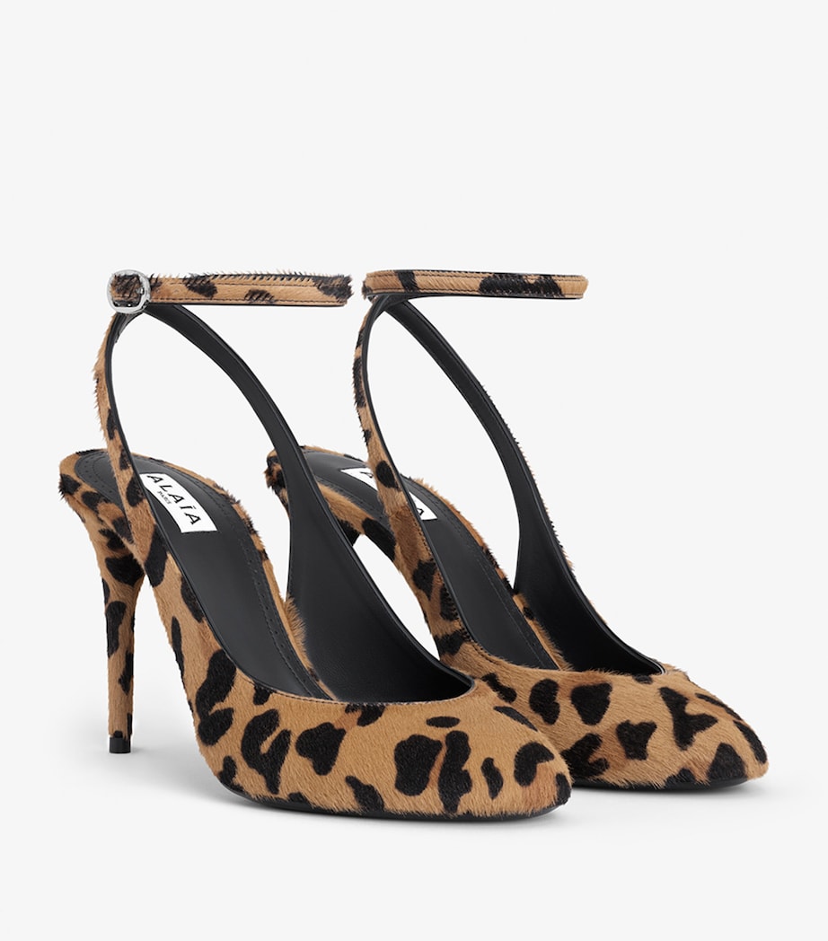 Leopard Print Decollete Pumps 90 BRUN SEPIA Image 3
