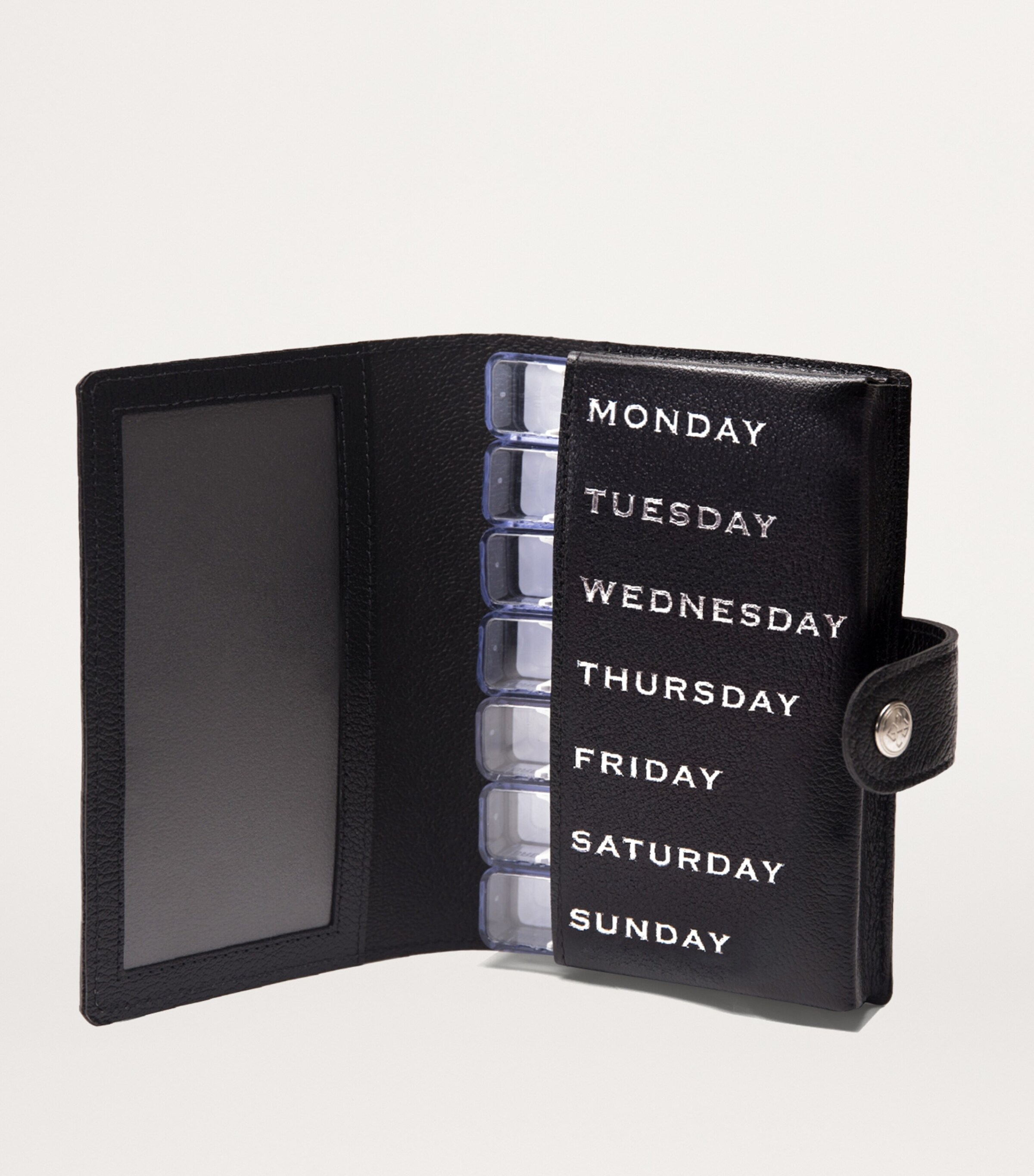 Leather Capra Pill Case BLACK Image 2