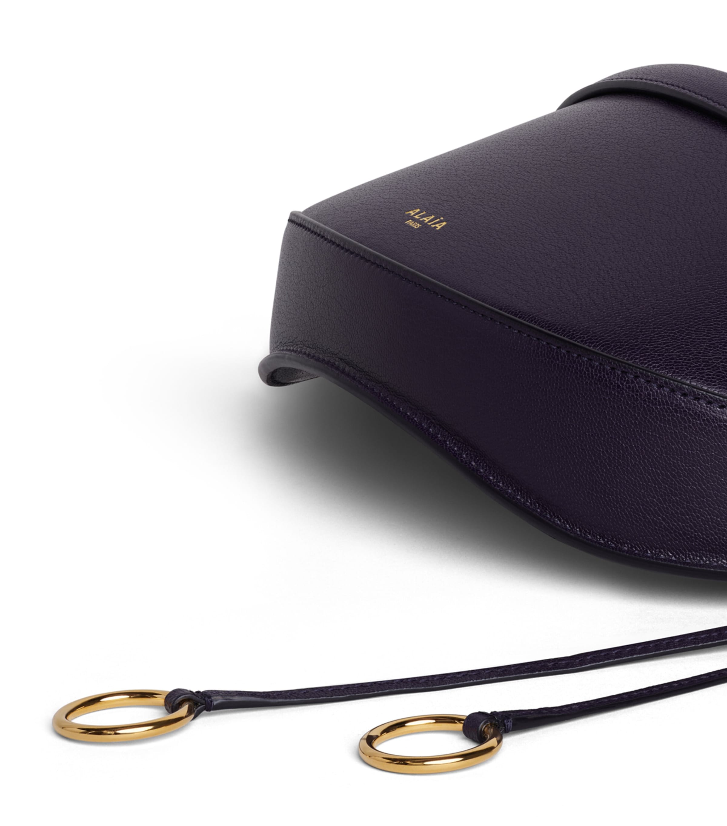 Alaïa Leather Hip East-West Shoulder Bag Jaune Clair Image 3