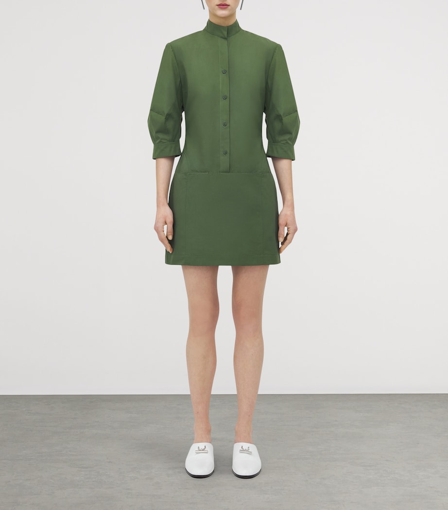 Cotton Poplin Mini Shirt Dress 3009 Image 2
