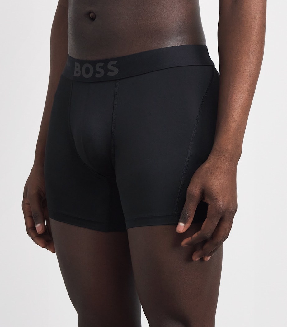 BOSS Mens Active Logo Boxer Briefs (Pack of 3) Image 2