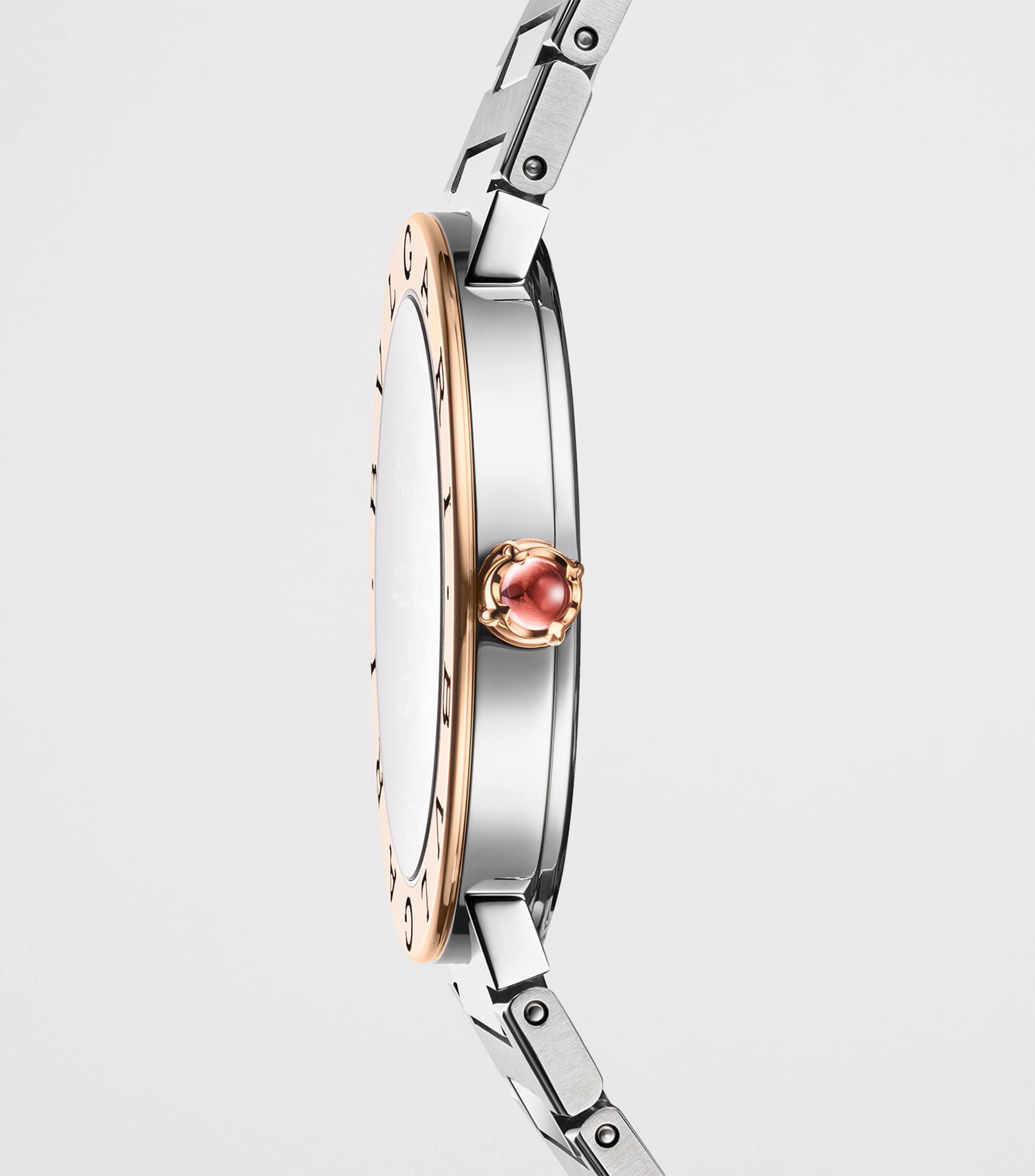 Bvlgari Stainless Steel and Yellow Gold BVLGARI BVLGARI Watch 33mm Pink Image 2