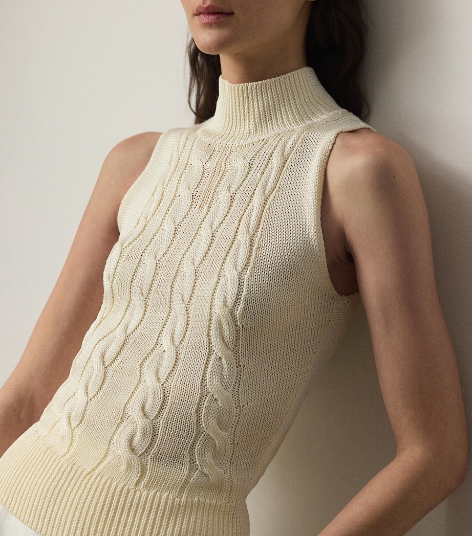 Silk High-Neck Sweater LUX CREAM Image 4