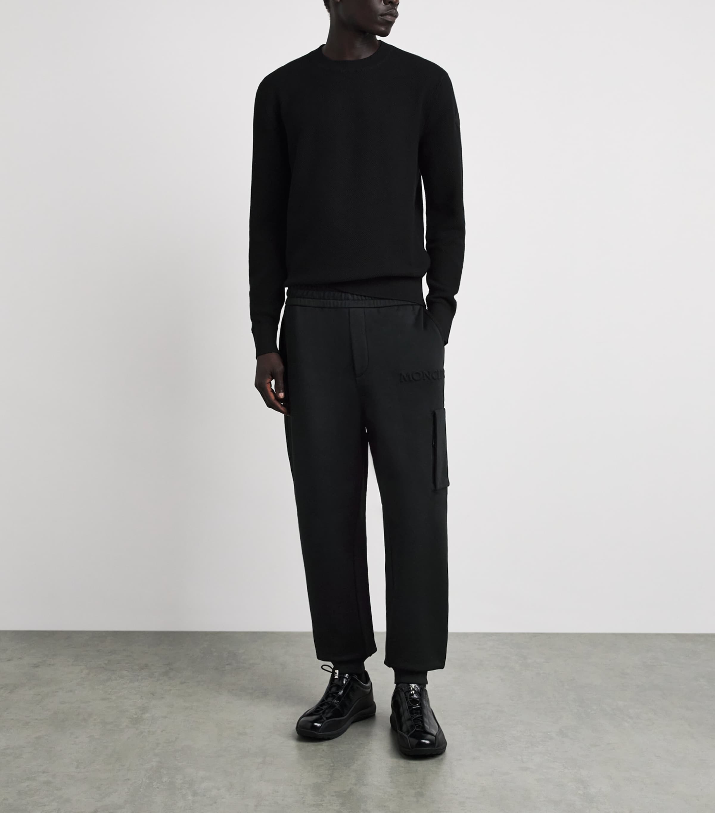Moncler Mens Cotton Logo Sweatpants Image 2