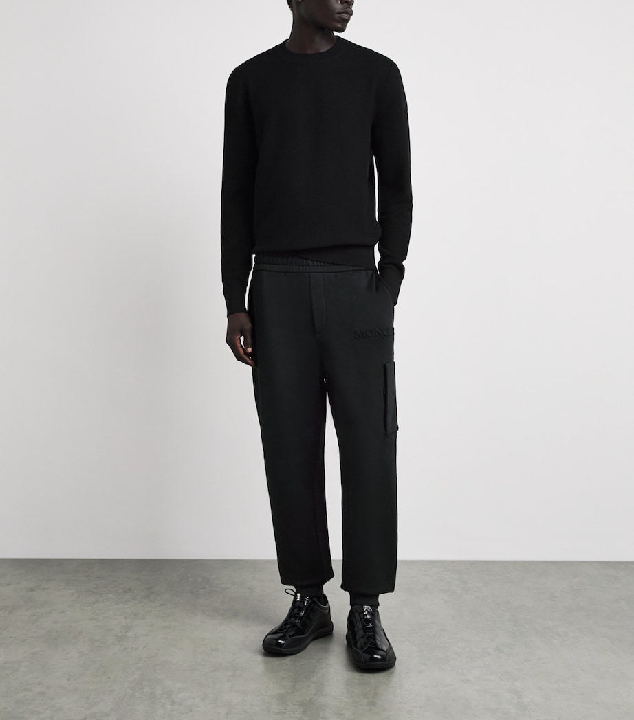 Moncler Mens Cotton Logo Sweatpants Image 2