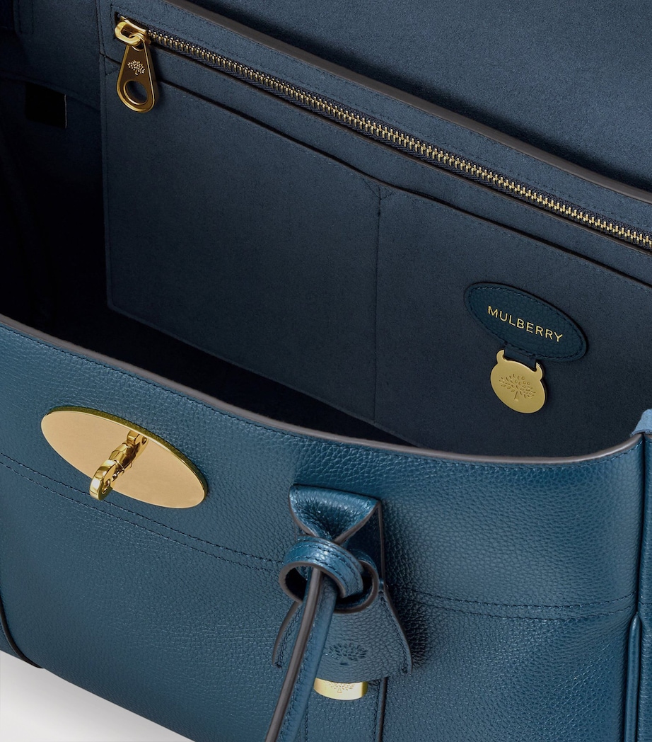 Mulberry Womens Leather Bayswater Top-Handle Bag Out Of The Blue Image 4