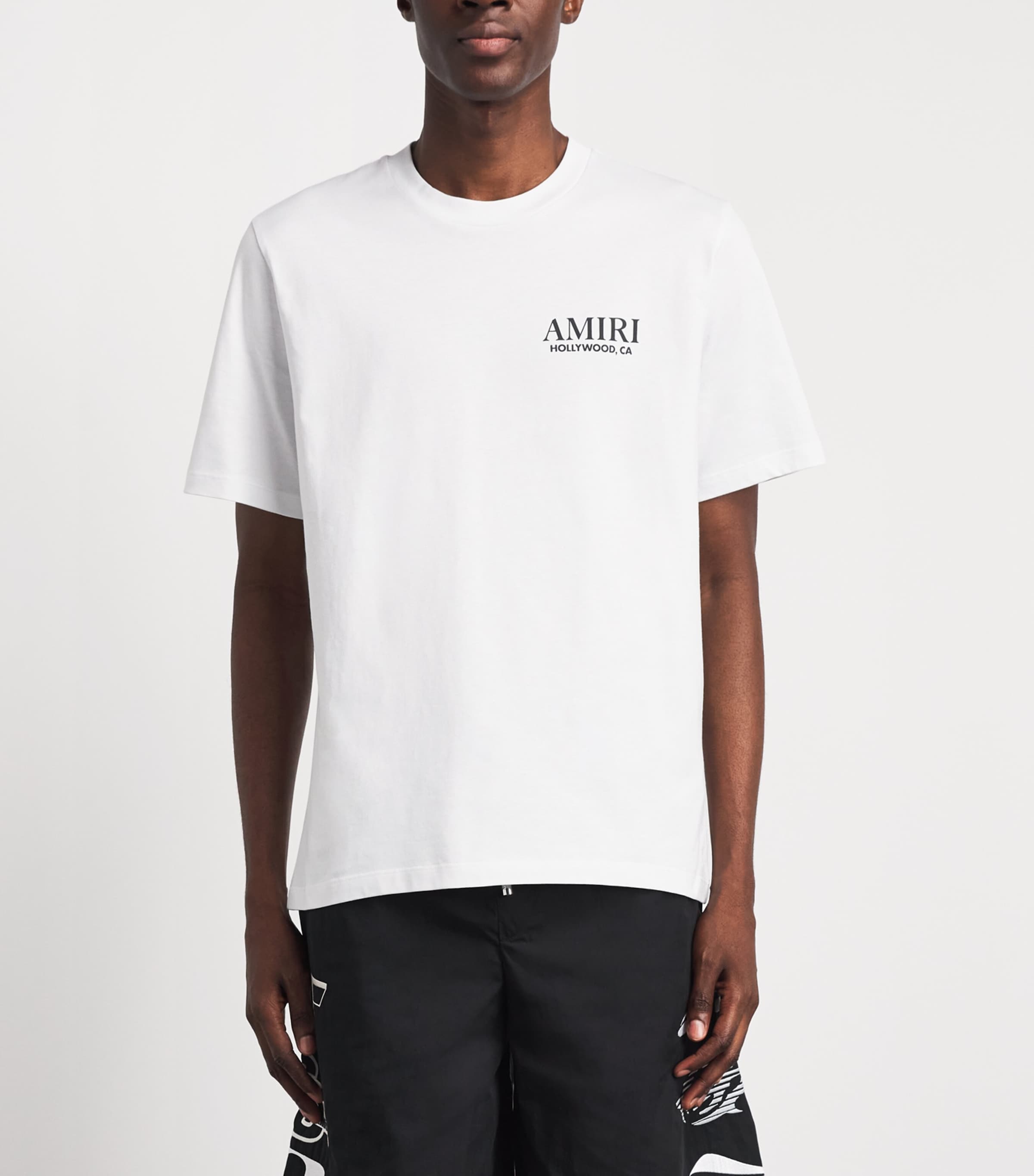 AMIRI Mens Cotton Stacked Bones T-Shirt White Image 4