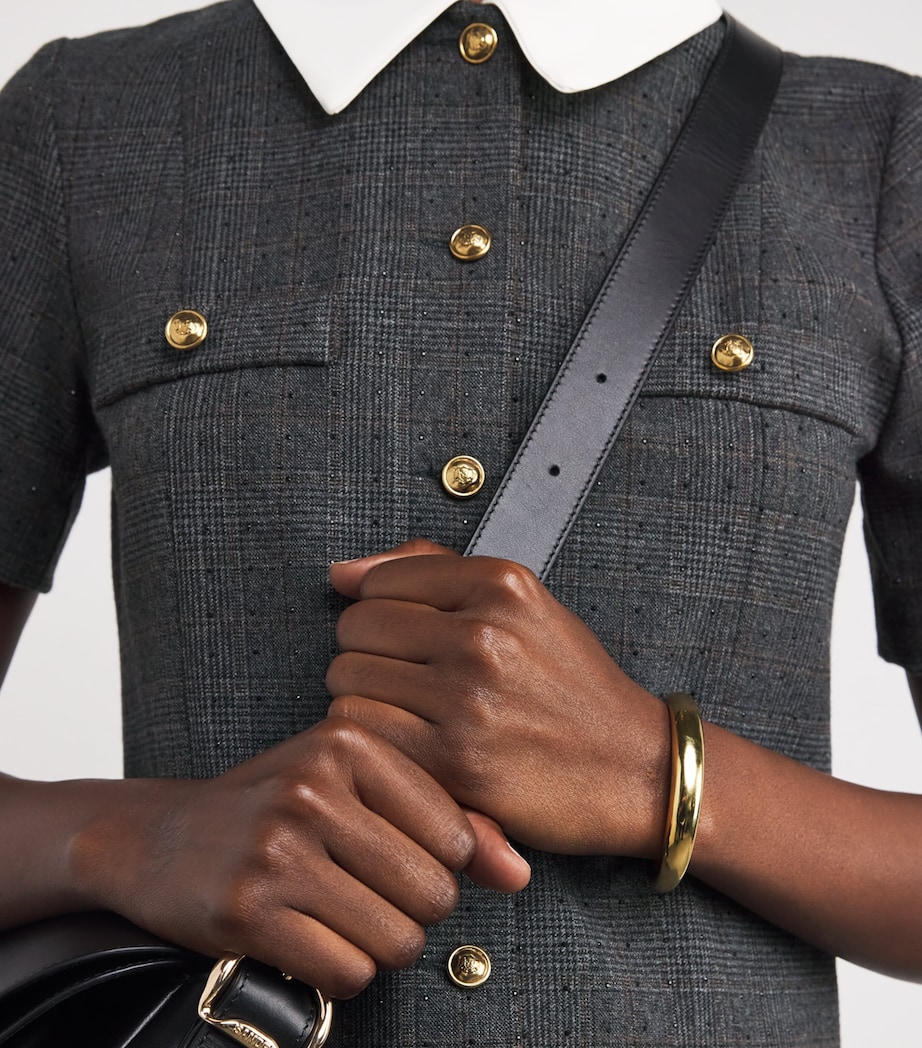 Tweed Embellished Mini Dress GREY / BROWN Image 6