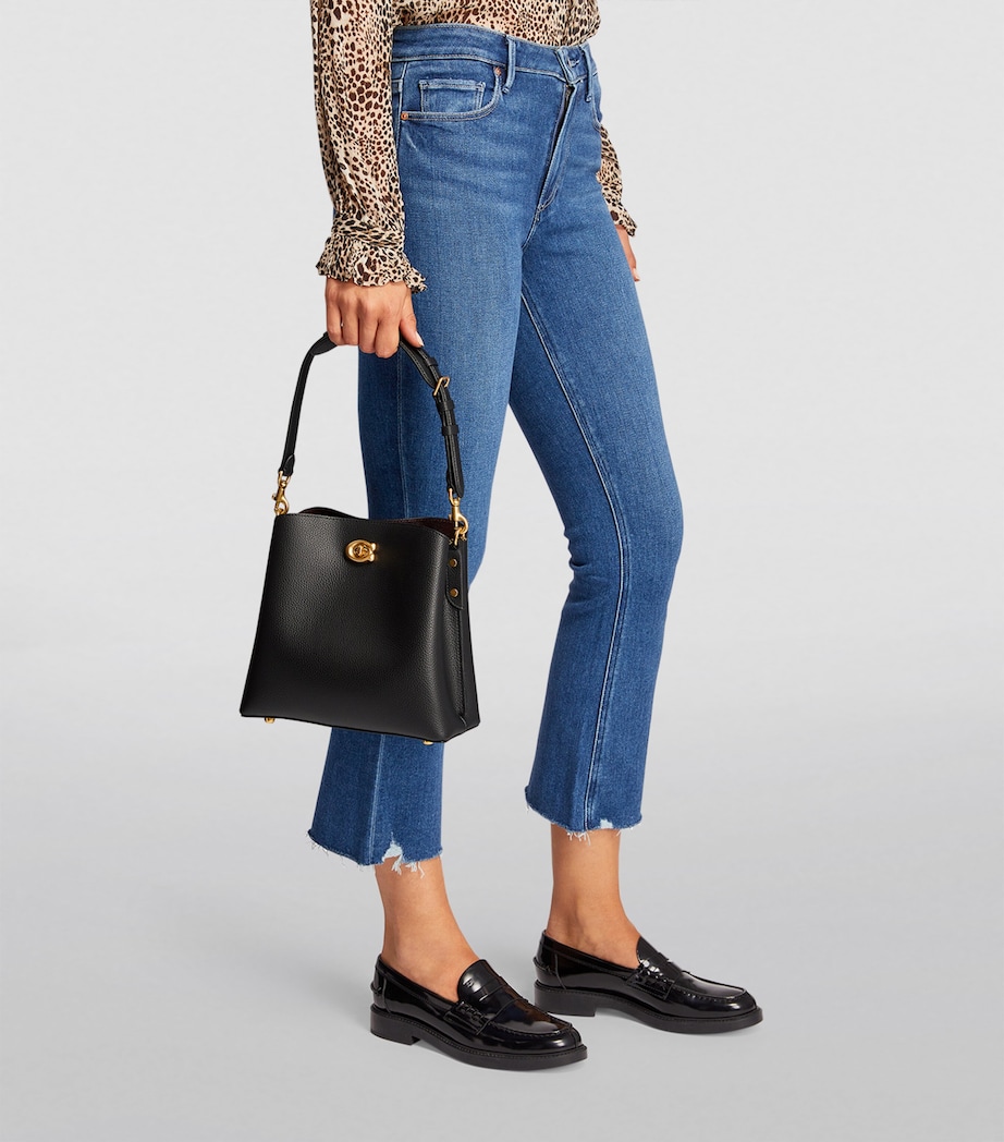 Coach Leather Willow Bucket Bag Black Image 2