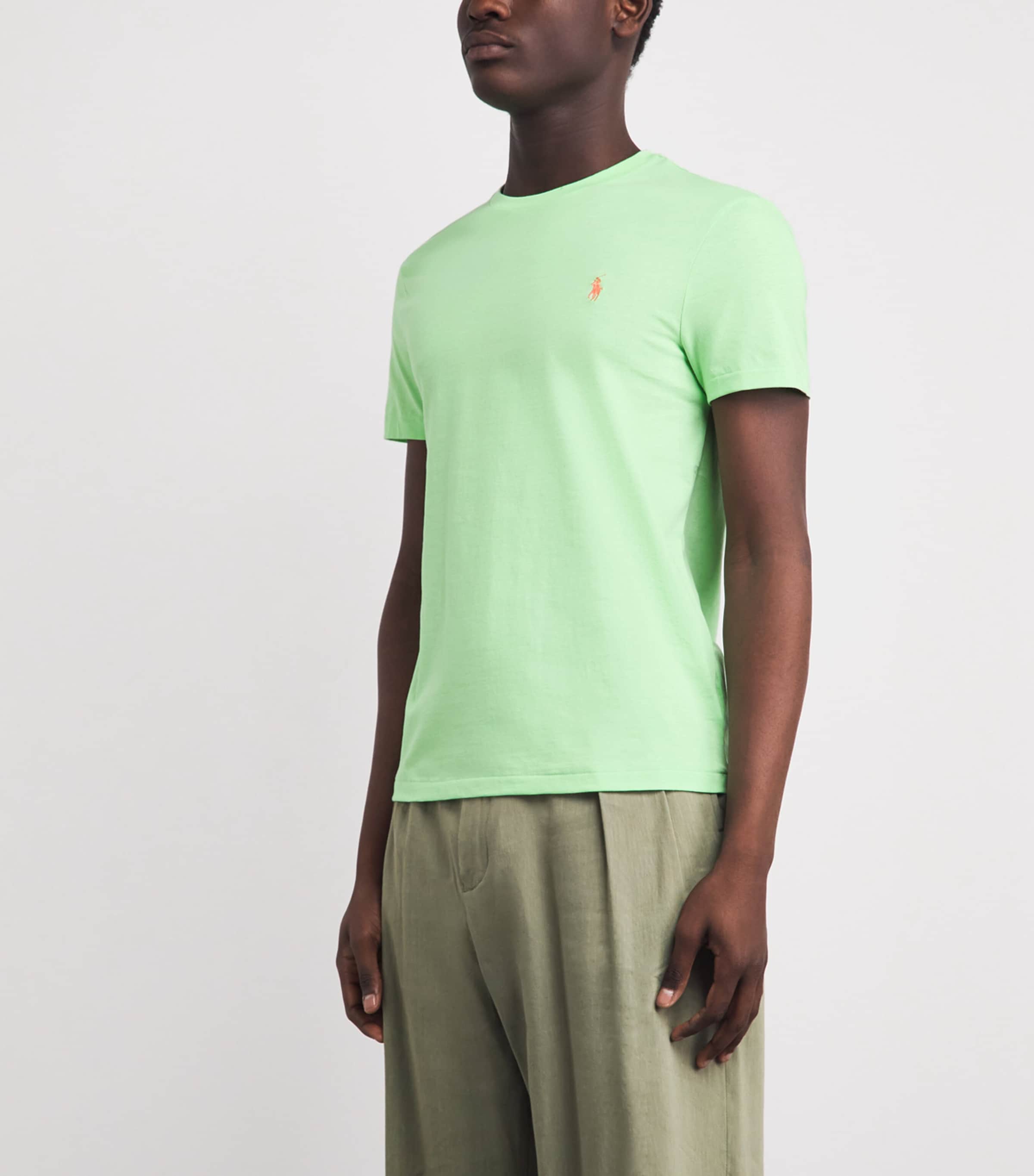 Polo Ralph Lauren Mens Cotton Custom Slim-Fit T-Shirt Cruise Image 4