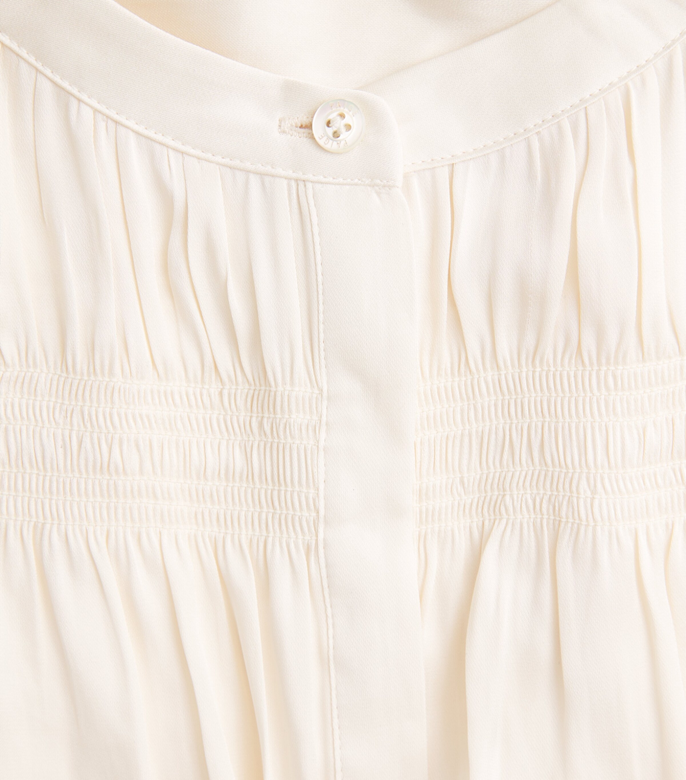 PAIGE Womens Ruched Diego Blouse Antique White Image 6