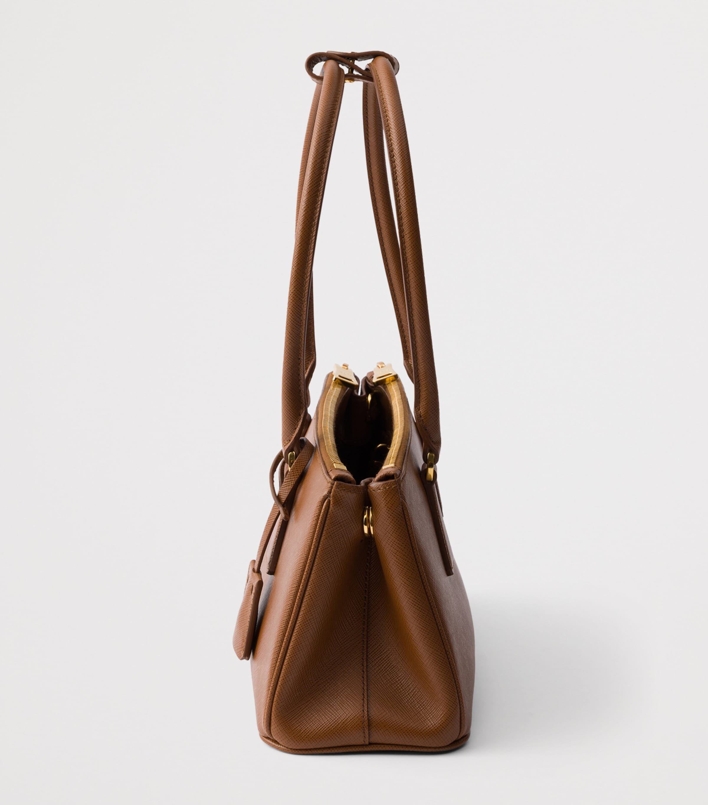 Prada Medium Leather Galleria Top-Handle Bag Brown Image 5