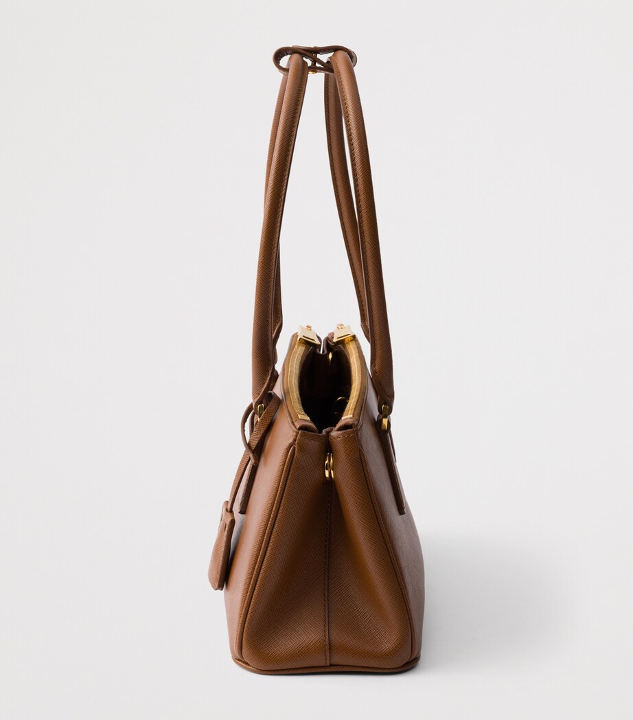 Prada Medium Leather Galleria Top-Handle Bag Brown Image 5