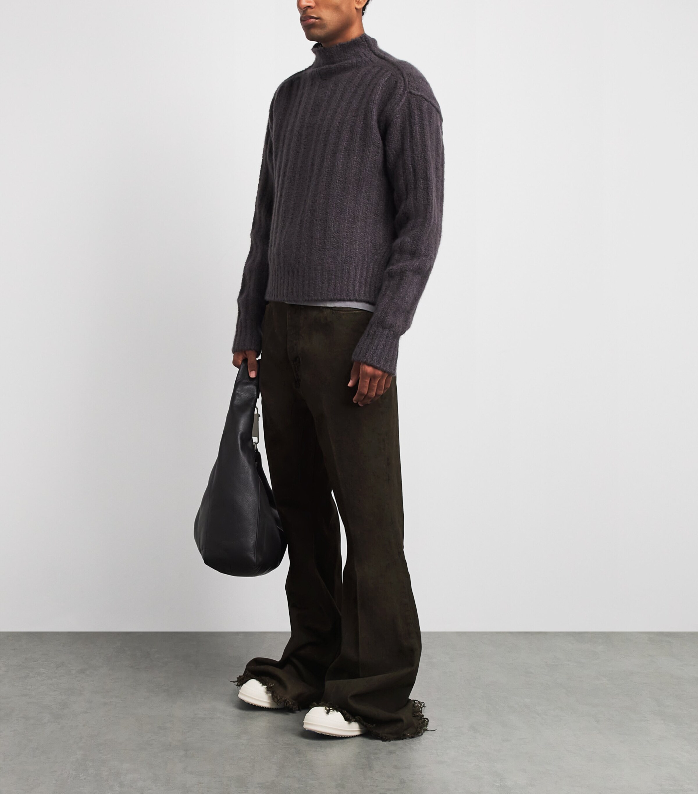 Rick Owens Mens Bolan Bootcut Jeans Dust Image 2
