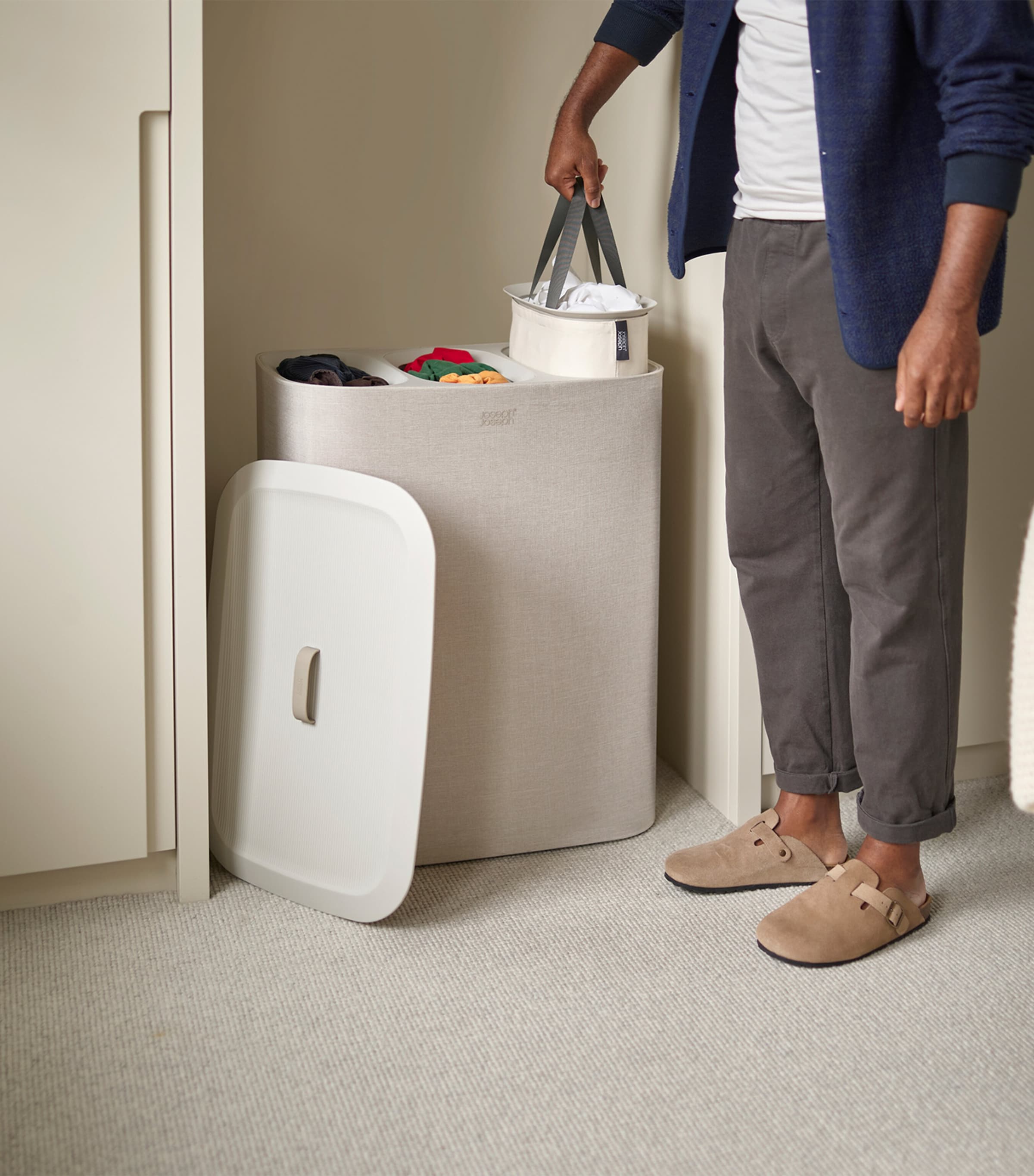 Total Trio Laundry Basket (90L) ECRU Image 2