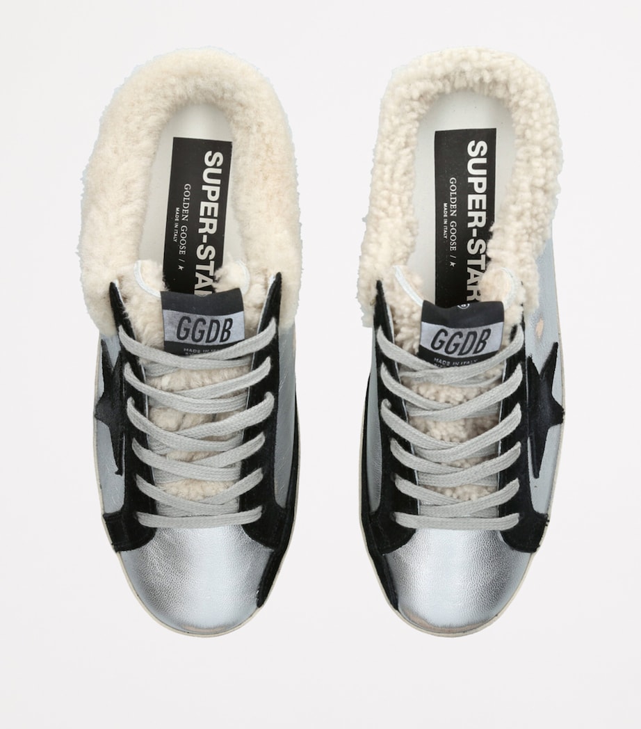 Golden Goose Leather Super-Star Sabot Sneakers Silver Com Image 4