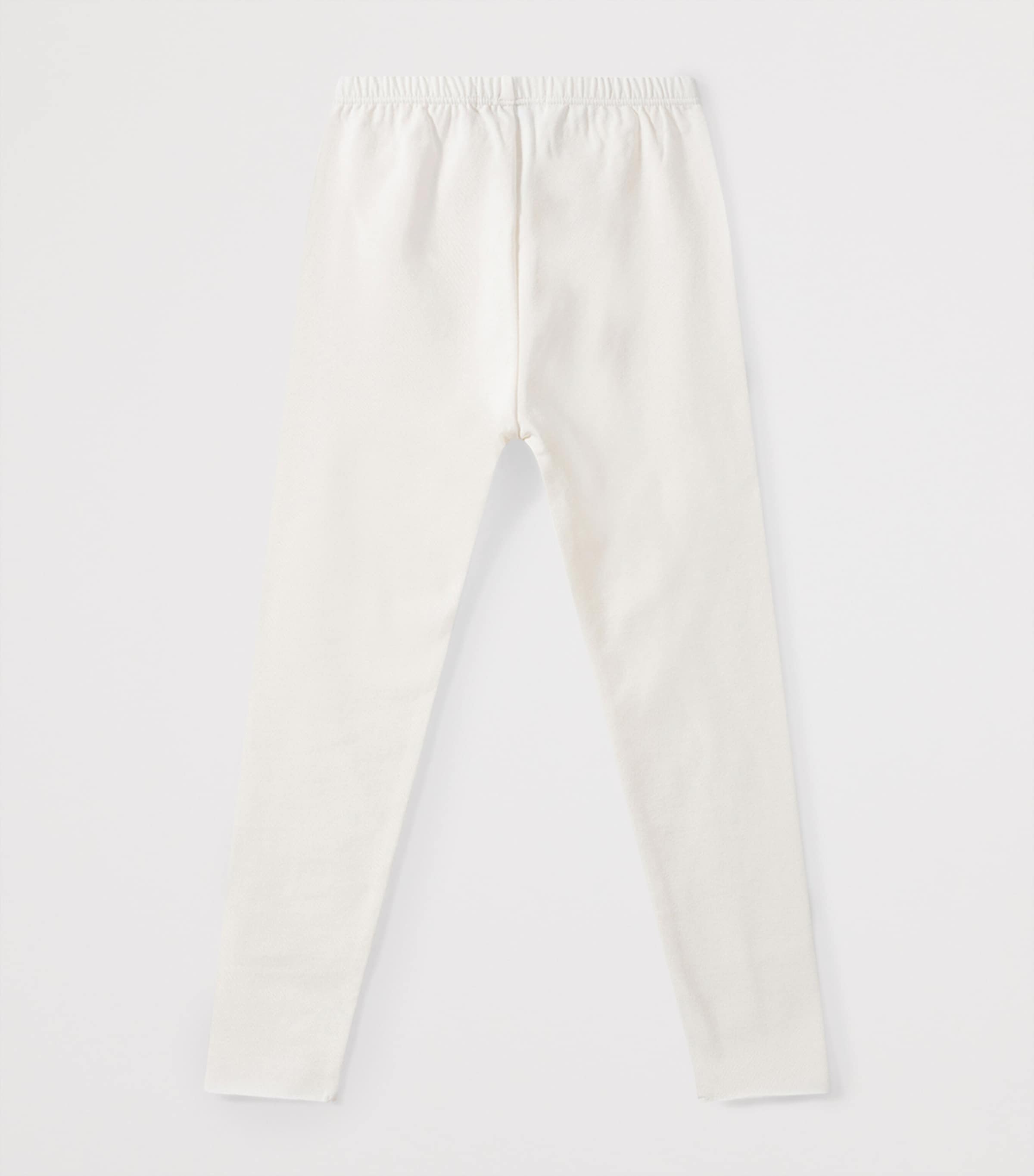 Bonpoint Cotton-Blend Leggings (10-12 Years) Blanc Lait Image 2