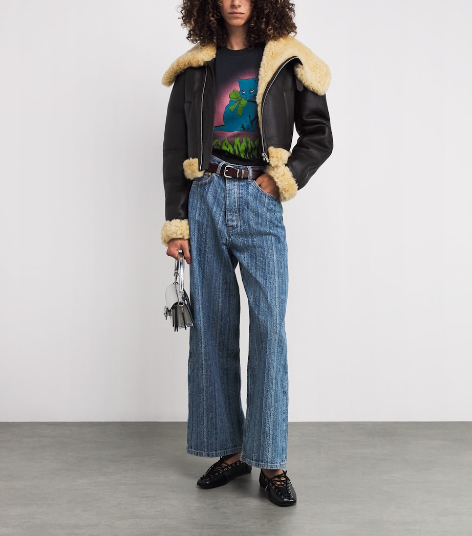 Double-Fly Wide-Leg Jeans 566 MID BLUE STONE Image 2