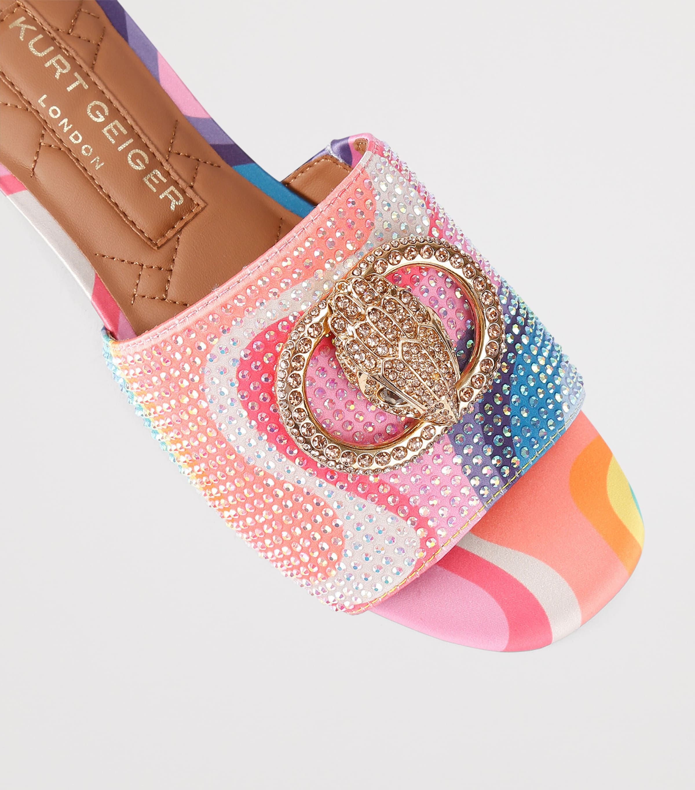 Kurt Geiger London Satin Chelsea Flat Sandals Mult/other Image 4