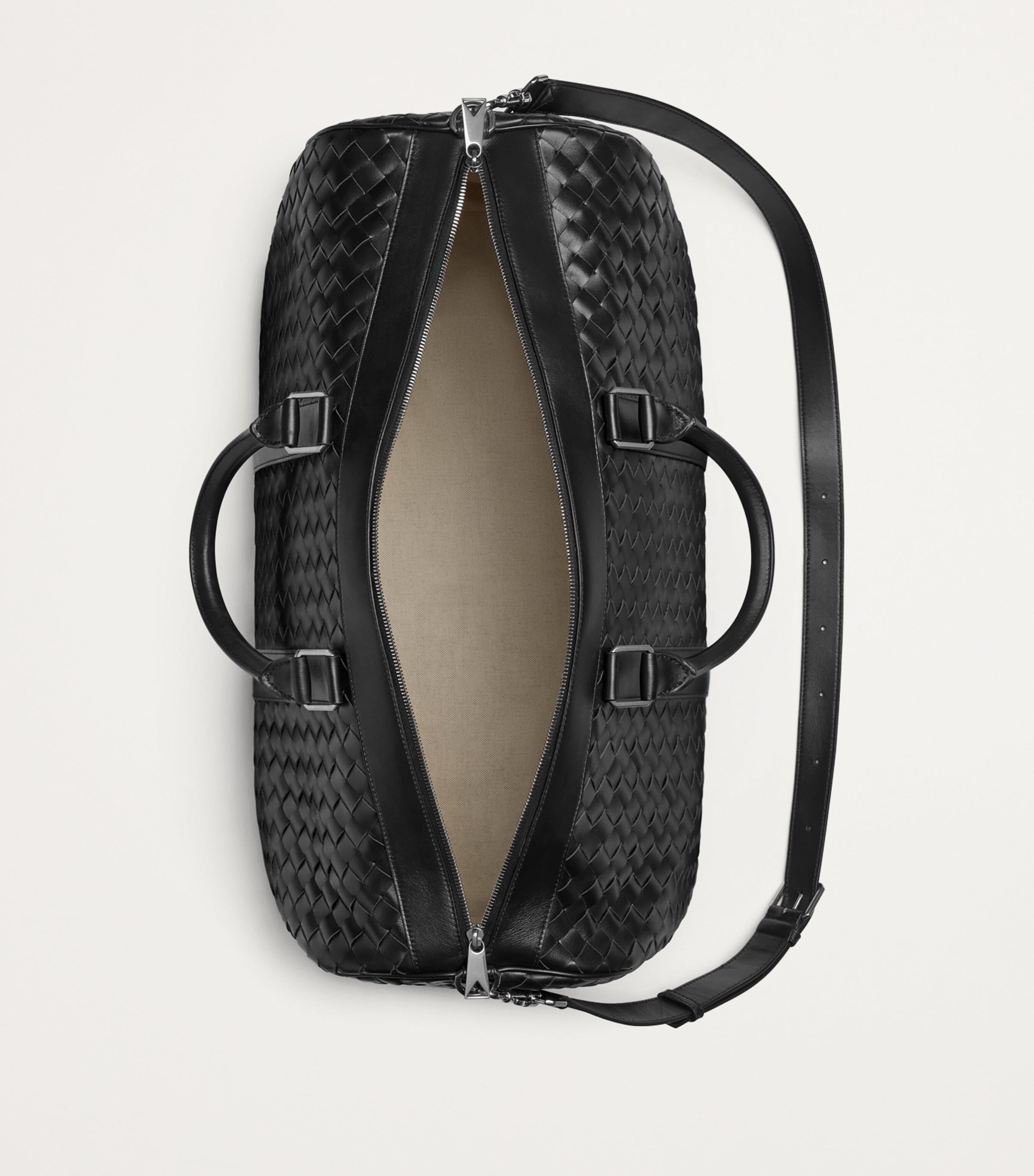 Large Leather Intrecciato Duffle Bag 8803 Image 2