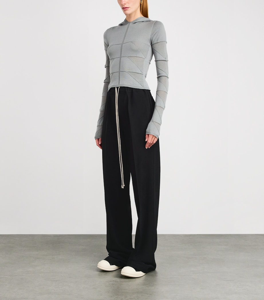 Stretch-Organic Cotton Drawstring Dietrich Trousers 09 BLACK Image 2