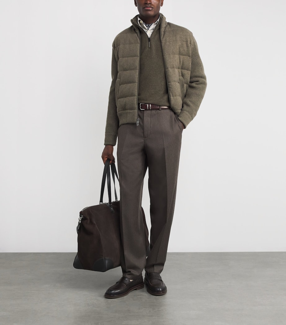 Cashmere Quarter-Zip Sweater OLIVE MULTI Image 2