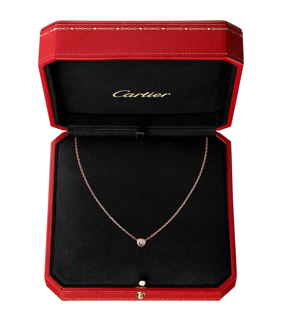 Small Rose Gold and Diamond Cartier d'Amour Necklace ROSE GOLD Image 3