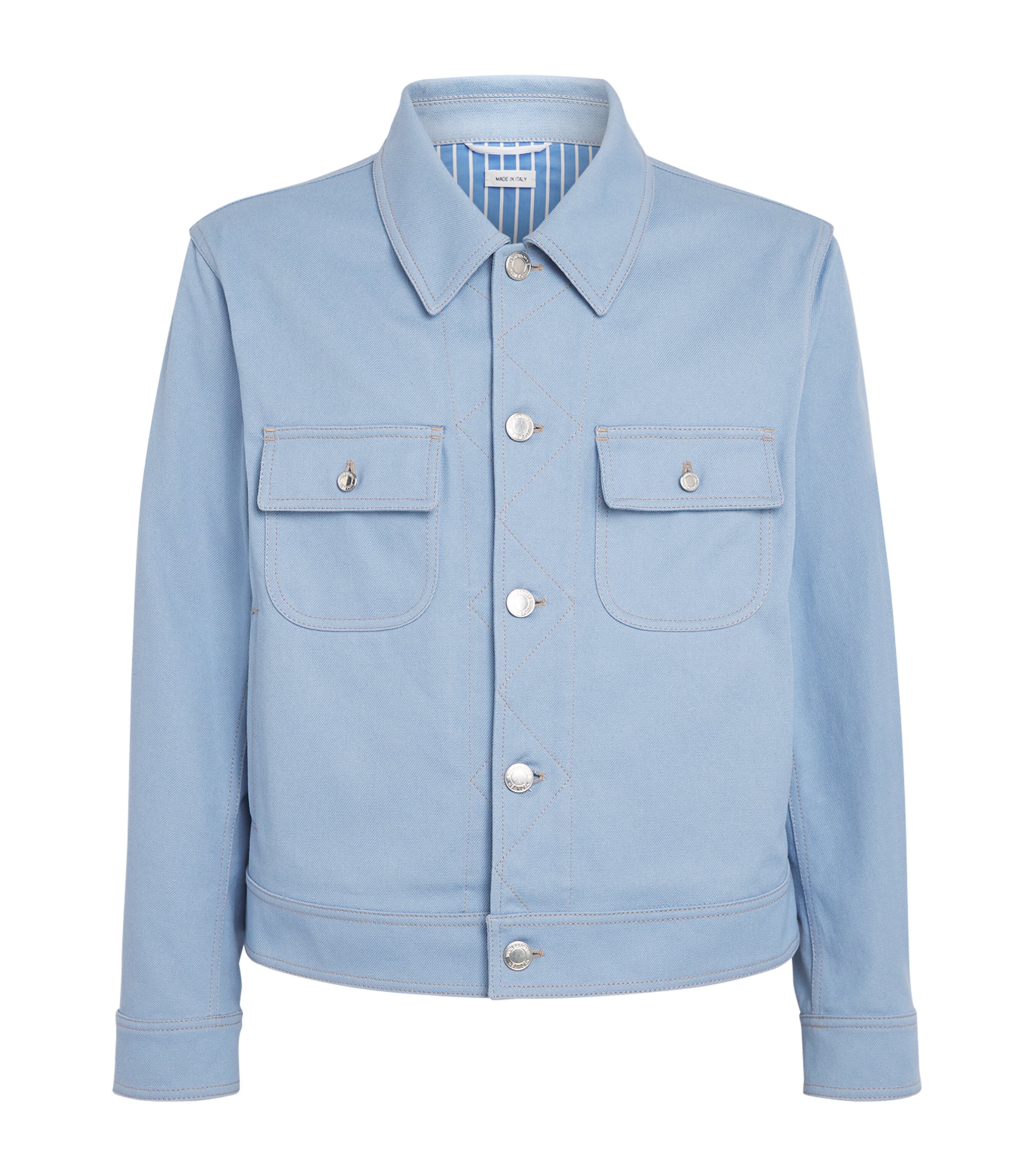 Thom Browne Denim Backstrap Utility Jacket In Blue